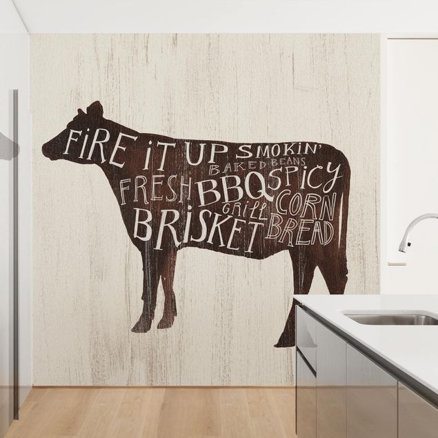 Tapety na ściany Gospodarstwo BBQ - krowa