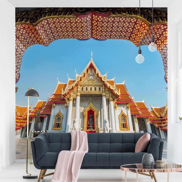 Niebieskie tapety Świątynia w Bangkoku