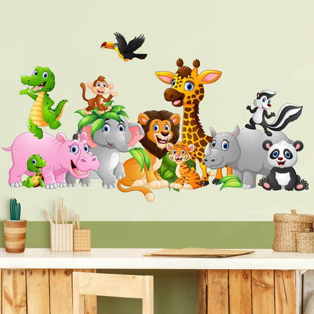 Naklejki na ścianę zwierzęta Zwierzęta z dżungli