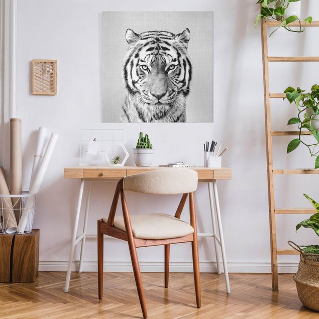 Obrazy nowoczesny Tiger Tiago Black And White