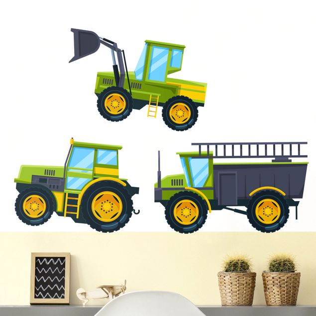 Naklejki na ścianę farma Traktor i Co