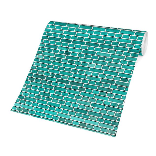 Tapety Turquoise Brick Wall