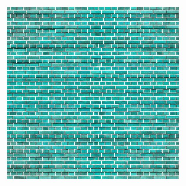 Fototapety Turquoise Brick Wall