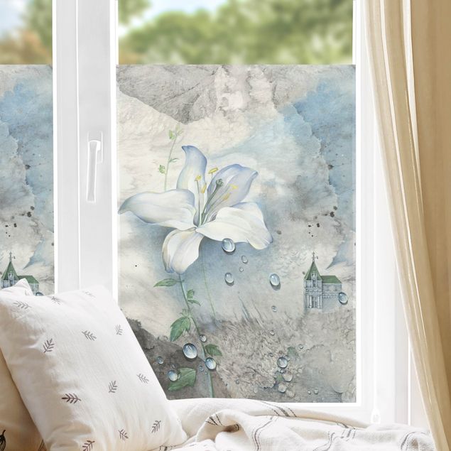 Folia okienna do sypialni Łzy lilii