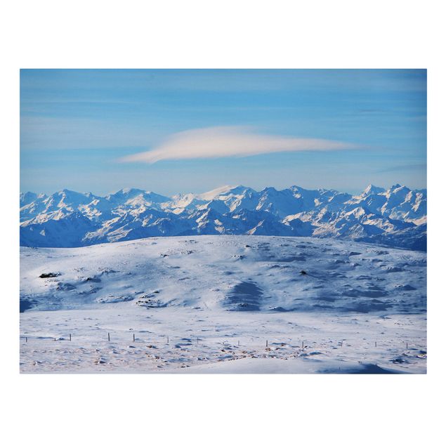 Obrazy krajobraz Śnieżny świat gór