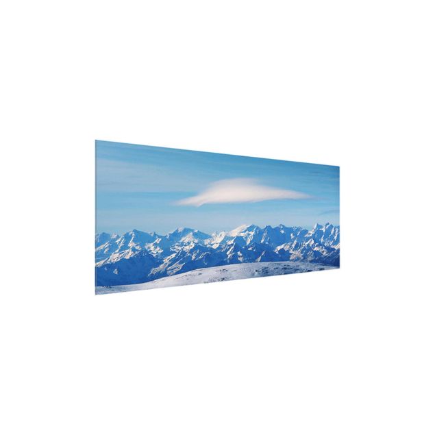 Obrazy na szkle krajobraz Śnieżny świat gór