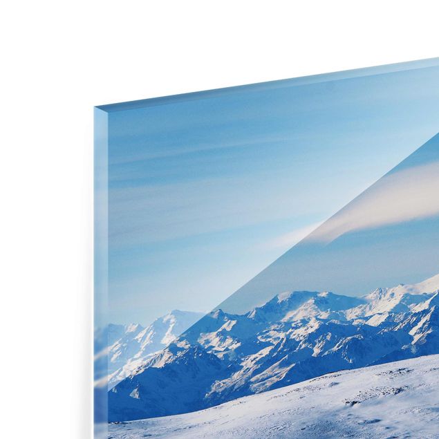 Obrazy z górami Śnieżny świat gór