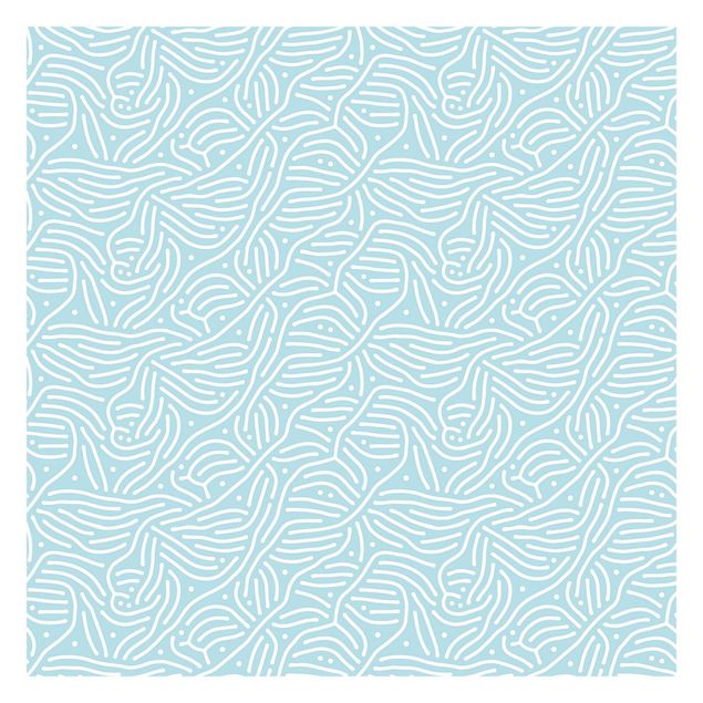 Fototapeta - Zabawny wzór z liniami i kropkami w kolorze jasnoniebieskim