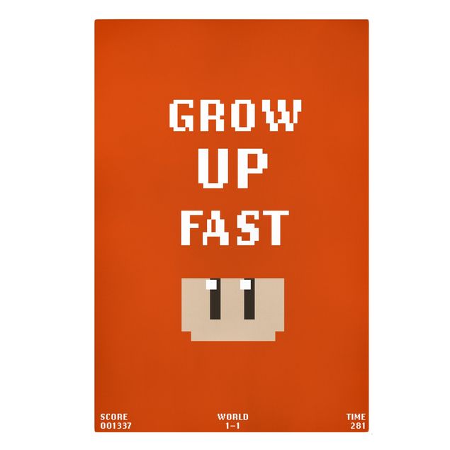 Obrazy na ścianę Video Game Grow Up Fast In Red