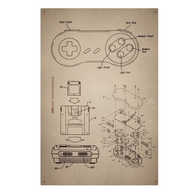 Obraz na płótnie Vintage Gaming Instructions II