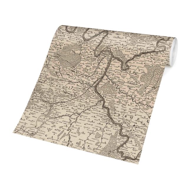 Tapety Mapa Francji w stylu vintage