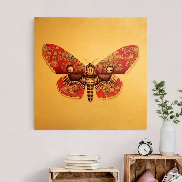 Obrazy do salonu nowoczesne Vintage Moth
