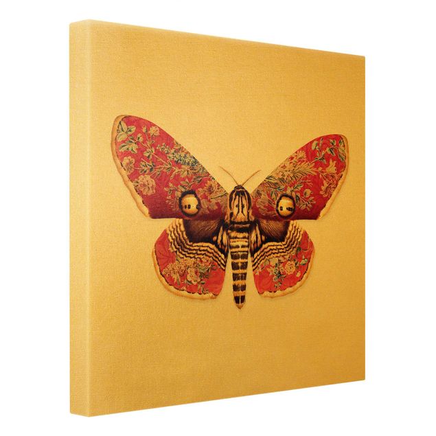 Czerwony obraz Vintage Moth