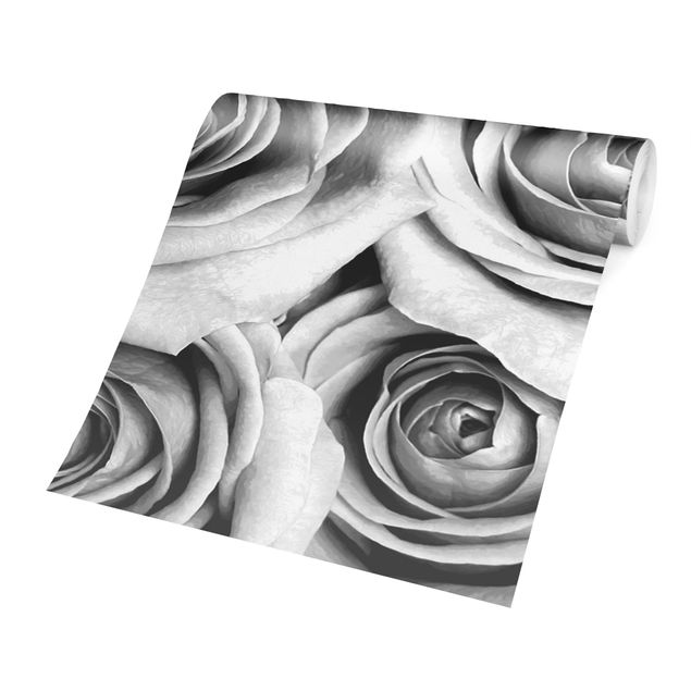 Fototapety Vintage Roses Czarno-biały