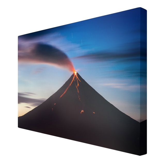 Obraz z niebieskim Volcano