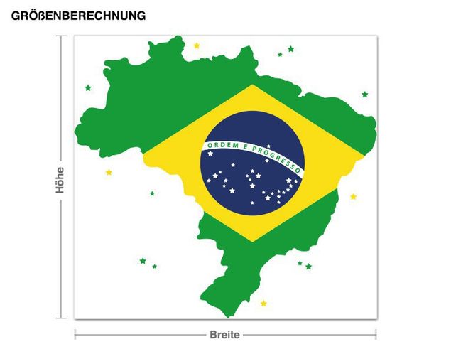 Naklejka na ścianę piłka nożna BRAZIL