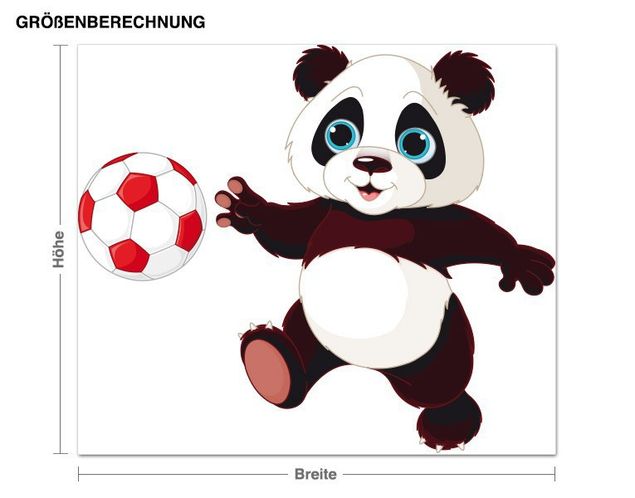 Naklejka na ścianę piłka nożna Panda futbolu