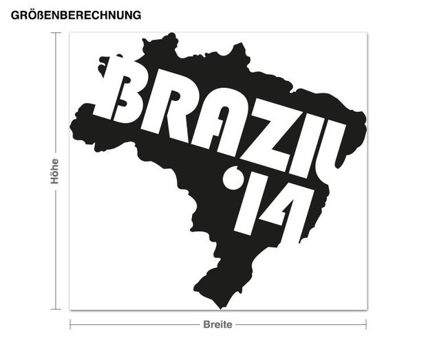 Naklejka na ścianę piłka nożna Brazylia '14