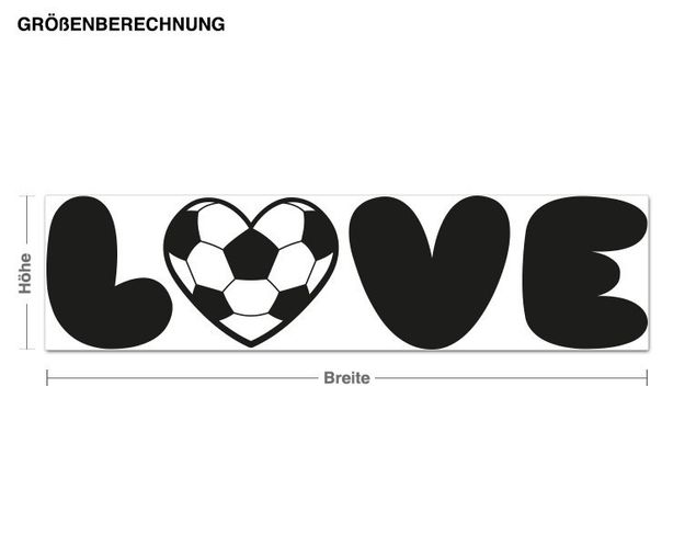 Naklejka na ścianę piłka nożna Piłkarska miłość
