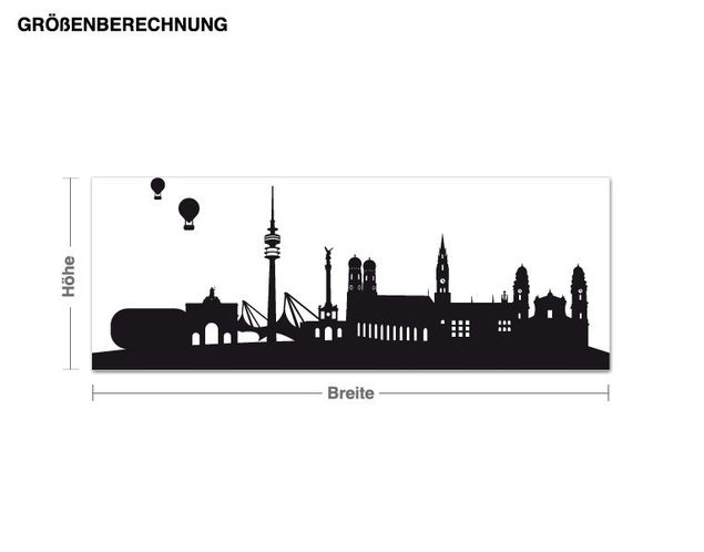 Dekoracja do kuchni Monachium panorama miasta