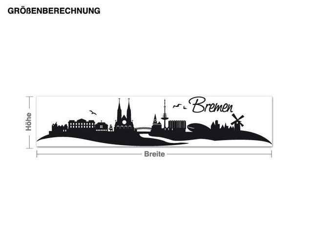 Naklejki na ścianę metropolia Skyline Bremen