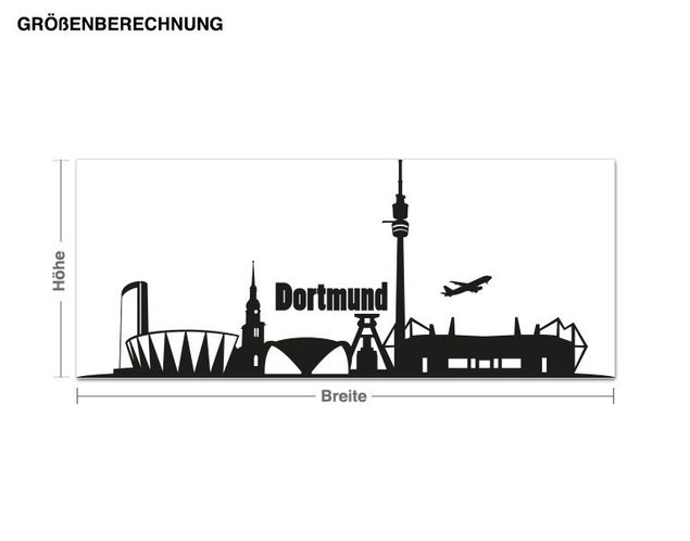 Autocolantes de parede metrópoles Skyline Dortmund