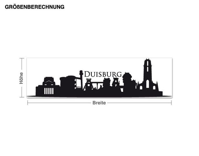 Naklejki na ścianę metropolia Skyline Duisburg