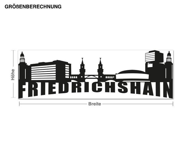 Naklejki na ścianę metropolia Skyline Friedrichshain