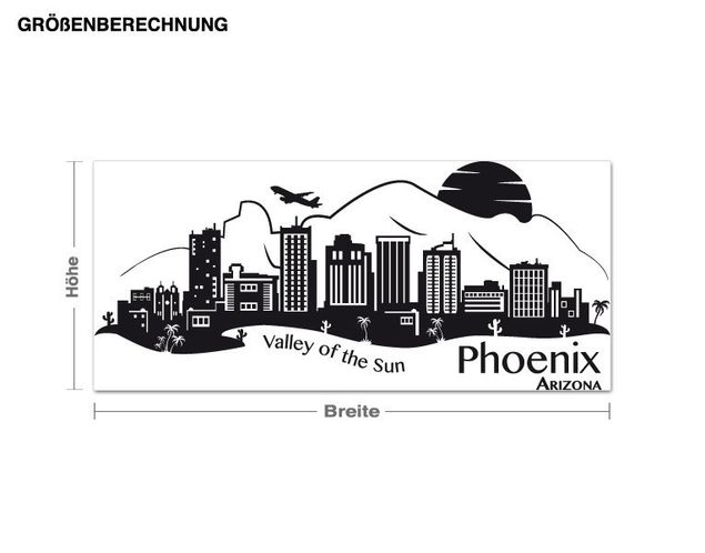 Naklejki na ścianę metropolia Skyline Phoenix Arizona