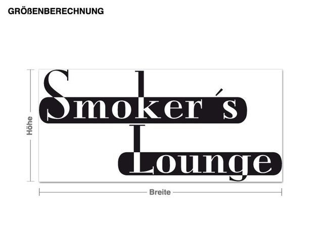 Naklejka na ścianę - Smokers Lounge