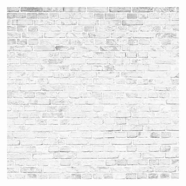 Fototapety Biała ściana z cegły
