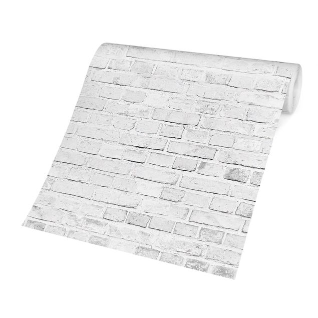Tapeta ścienna Biała ściana z cegły