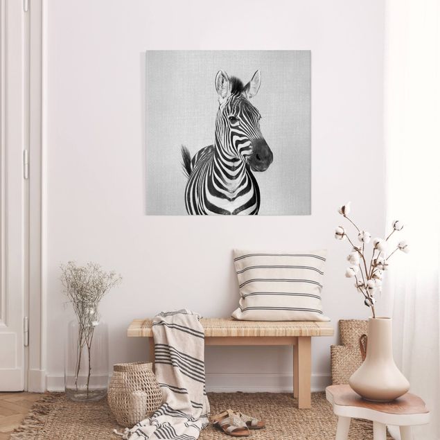 Obrazy do salonu nowoczesne Zebra Zilla Black And White