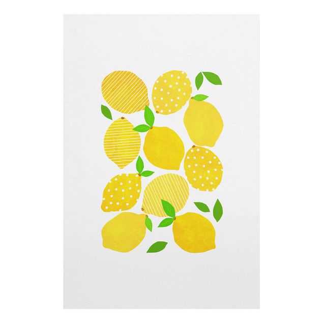 żółty obraz Lemony z kropkami