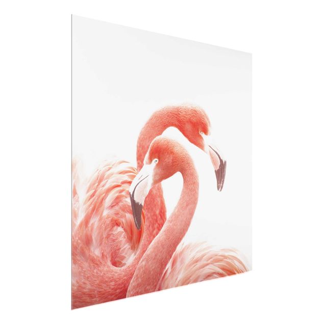 Obrazy do salonu Dwa flamingi