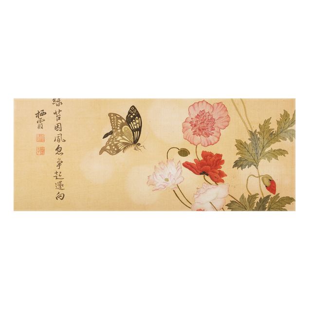 Panel szklany do kuchni - Yuanyu Ma - Maki i motyle