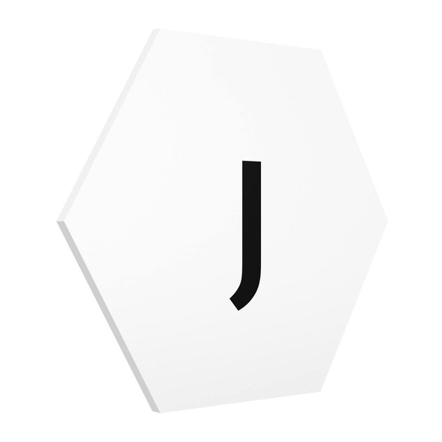 Obrazy z napisami Biała litera J