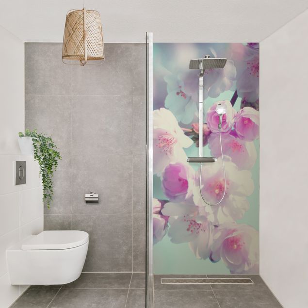 Tylna ścianka prysznicowa - Colourful Cherry Blossoms