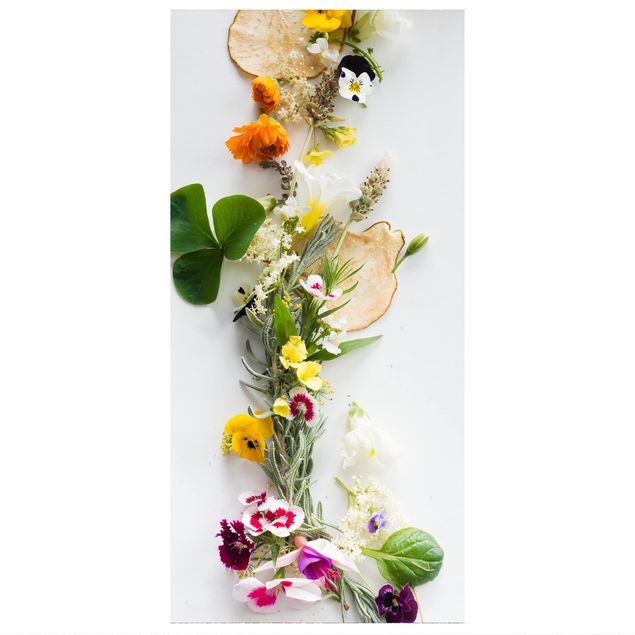 Parawan pokojowy - Świeże zioła z jadalnymi kwiatami
