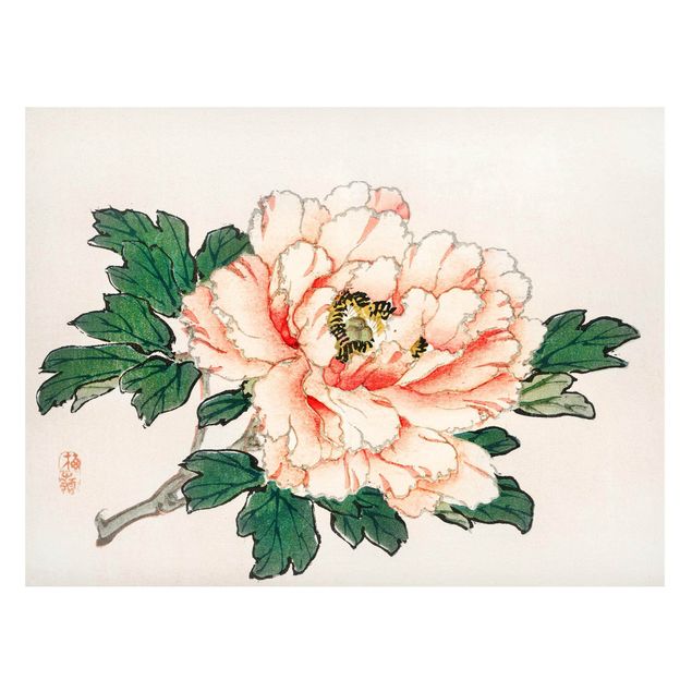 Obrazy do salonu nowoczesne Rysunki azjatyckie Vintage Chryzantema różowa