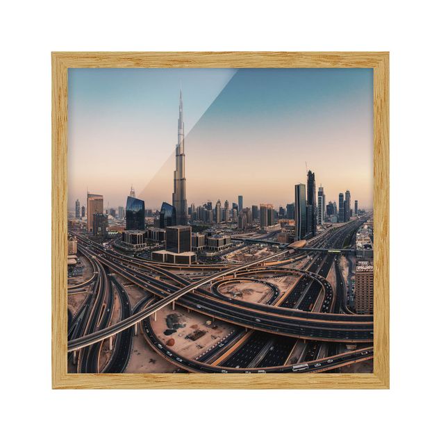 Obrazy w ramie do łazienki Wieczorna atmosfera w Dubaju