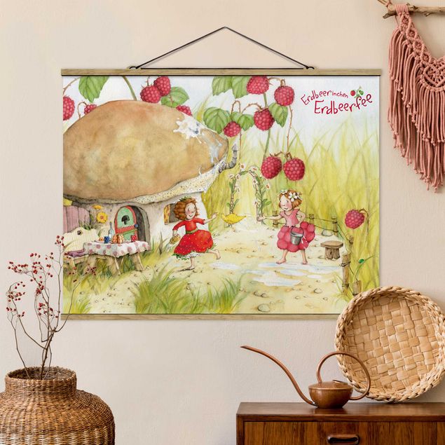 Obrazy z owocami Truskawkowa wróżka - Pod krzakiem malin