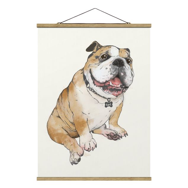 Obrazy ze zwierzętami ilustracja pies buldog obraz