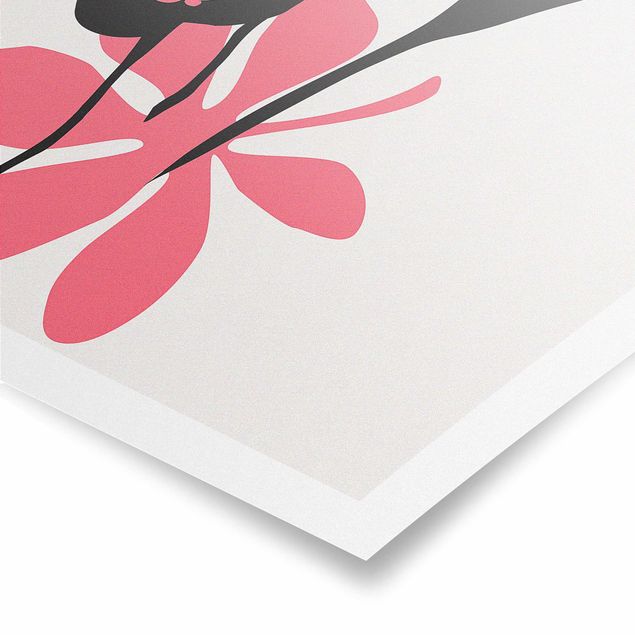 Obrazy z motywem kwiatowym Kwiatowe pozdrowienie w kolorze różowym