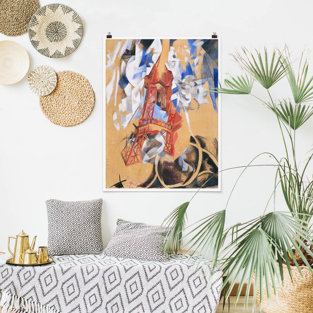 Nowoczesne obrazy do salonu Robert Delaunay - Wieża Eiffla