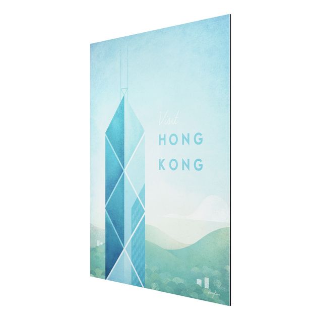 Obrazy do salonu Plakat podróżniczy - Hongkong