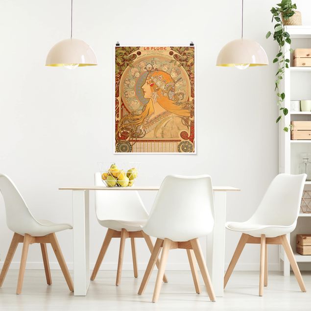 Nowoczesne obrazy do salonu Alfons Mucha - Znaki zodiaku