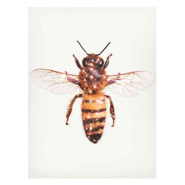 Obrazy do salonu pszczoła z brokatem