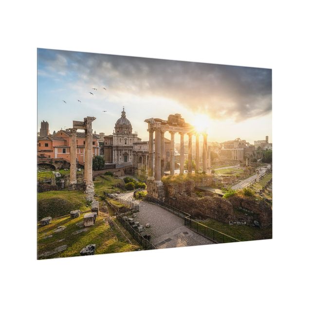 Panel szklany do kuchni - Forum Romanum o wschodzie słońca