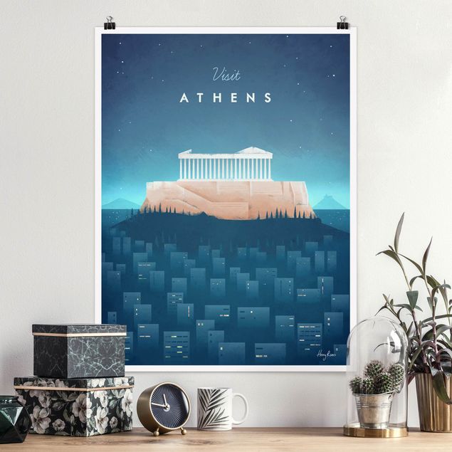 Dekoracja do kuchni Plakat podróżniczy - Ateny